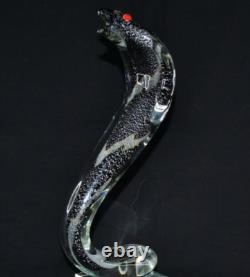 Vintage Murano Glass Figurine Cobra Handcrafted Italian Art Glass Rare 20th