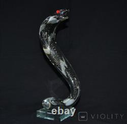 Vintage Murano Glass Figurine Cobra Handcrafted Italian Art Glass Rare 20th