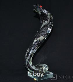 Vintage Murano Glass Figurine Cobra Handcrafted Italian Art Glass Rare 20th