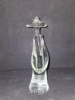 Vintage Murano Glass Figurine Signed M. Signoretto Hand Blown Art Glass 9.75 In