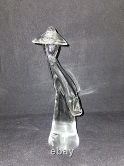 Vintage Murano Glass Figurine Signed M. Signoretto Hand Blown Art Glass 9.75 In