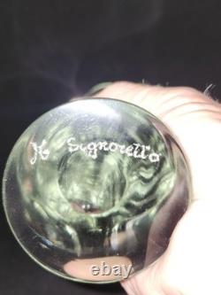 Vintage Murano Glass Figurine Signed M. Signoretto Hand Blown Art Glass 9.75 In