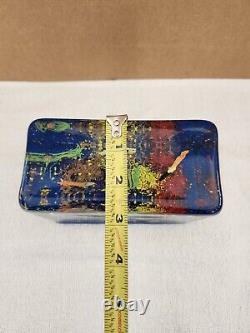 Vintage Murano Glass Fish Aquarium Rectangle Block Sculpture Nice