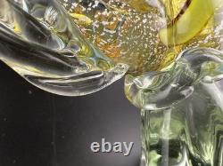 Vintage Murano Glass Fish Figurine With Gold And Silver Flecks