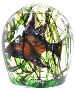 Vintage Murano Glass Fish Tank Block Aquarium Barbini Cenedese Italy Paperweight