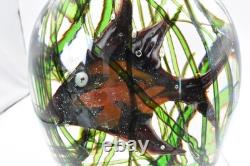 Vintage Murano Glass Fish Tank Block Aquarium Barbini Cenedese Italy Paperweight