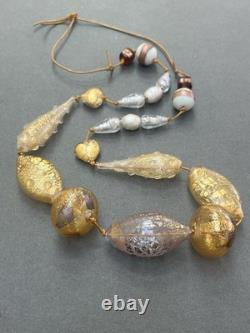 Vintage Murano Glass Foil Necklace