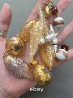 Vintage Murano Glass Foil Necklace