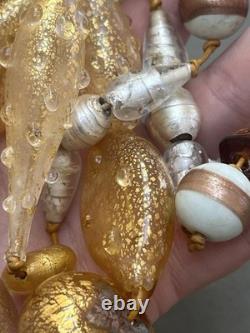 Vintage Murano Glass Foil Necklace