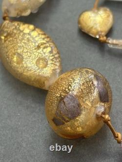Vintage Murano Glass Foil Necklace