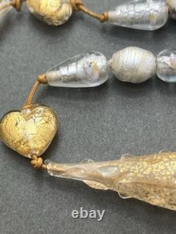 Vintage Murano Glass Foil Necklace