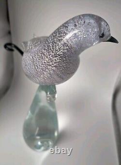 Vintage Murano Glass Formia Bird with Adventurine Original Murano Sticker MCM