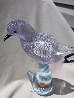 Vintage Murano Glass Formia Bird with Adventurine Original Murano Sticker MCM