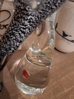 Vintage Murano Glass Formia Black Sickle-Billed Magnificent Bird Of Paradise