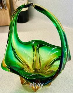 Vintage Murano Glass Fruit Bowl, 1950s