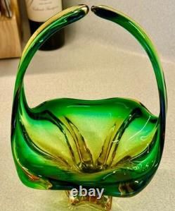 Vintage Murano Glass Fruit Bowl, 1950s