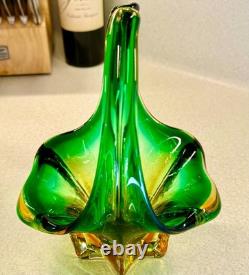 Vintage Murano Glass Fruit Bowl, 1950s