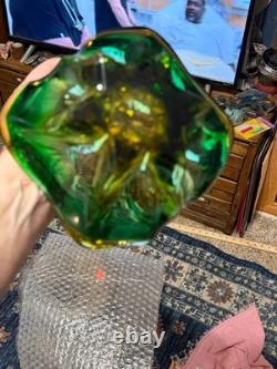 Vintage Murano Glass Fruit Bowl, 1950s