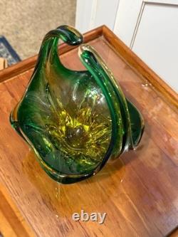 Vintage Murano Glass Fruit Bowl, 1950s