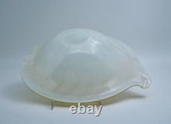 Vintage Murano Glass Golden Tone Bowl 10 Across In Leaf Shape