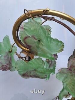 Vintage Murano Glass Grape Cluster 3 Light Chandelier 20