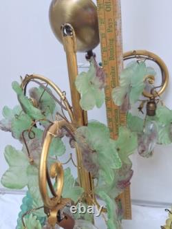 Vintage Murano Glass Grape Cluster 3 Light Chandelier 20