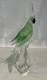 Vintage Murano Glass Green Cockatoo Bird 14 Tall Figurine RARE Art Statue