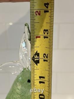 Vintage Murano Glass Green Cockatoo Bird 14 Tall Figurine RARE Art Statue Vintage Murano Glass Green Cockatoo Bird 14 Tall Figurine RARE Art Statue