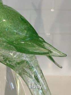 Vintage Murano Glass Green Cockatoo Bird 14 Tall Figurine RARE Art Statue Vintage Murano Glass Green Cockatoo Bird 14 Tall Figurine RARE Art Statue