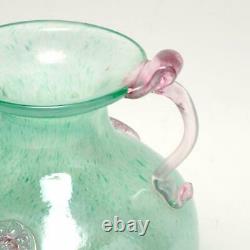 Vintage Murano Glass Green/pink, Lion Head Prunts Gambino & Poggi