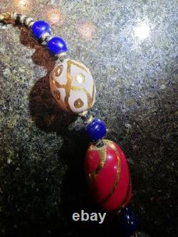 Vintage Murano Glass Hand-Beaded Necklace Vintage 18.5 Inches Christmas Gift