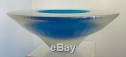 Vintage Murano Glass Inciso Bowl Alfredo Barbini Mint Condition