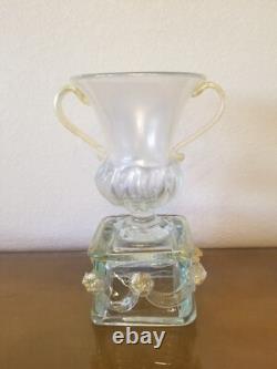 Vintage Murano Glass Iridescent Trophy Vase Vintage Murano Glass Iridescent Trophy Vase