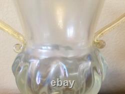 Vintage Murano Glass Iridescent Trophy Vase