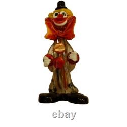 Vintage Murano Glass Italian Circus Clown Vetro Artistico Veneziano Nwt