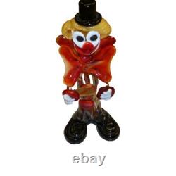 Vintage Murano Glass Italian Circus Clown Vetro Artistico Veneziano Nwt