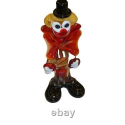 Vintage Murano Glass Italian Circus Clown Vetro Artistico Veneziano Nwt