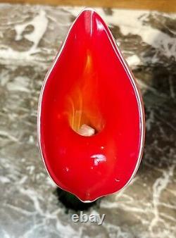 Vintage Murano Glass Jack In Pulpit Lily Vase