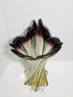 Vintage Murano Glass Jordans Import Co. Swirl Vase c. 1967