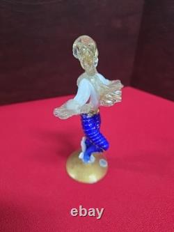 Vintage Murano Glass Lady Figurine 7.5in