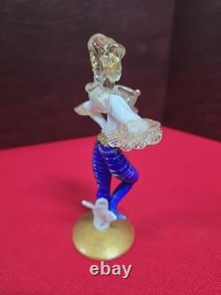 Vintage Murano Glass Lady Figurine 7.5in