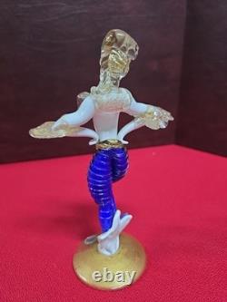Vintage Murano Glass Lady Figurine 7.5in