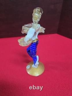 Vintage Murano Glass Lady Figurine 7.5in