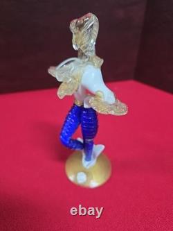 Vintage Murano Glass Lady Figurine 7.5in