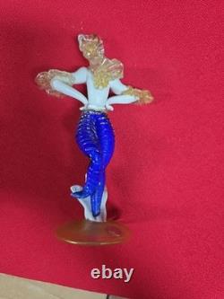Vintage Murano Glass Lady Figurine 7.5in