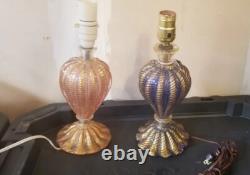 Vintage Murano Glass Lamps By Ercole Barovier