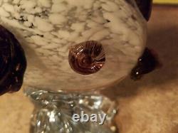 Vintage Murano Glass Large Fish Figurine On Wave