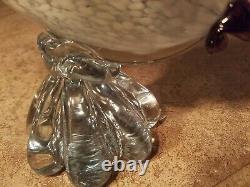 Vintage Murano Glass Large Fish Figurine On Wave