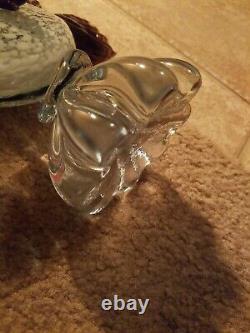 Vintage Murano Glass Large Fish Figurine On Wave