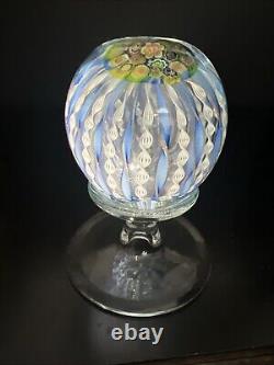 Vintage Murano Glass Latticino Ribbons Pedestal Paperweight